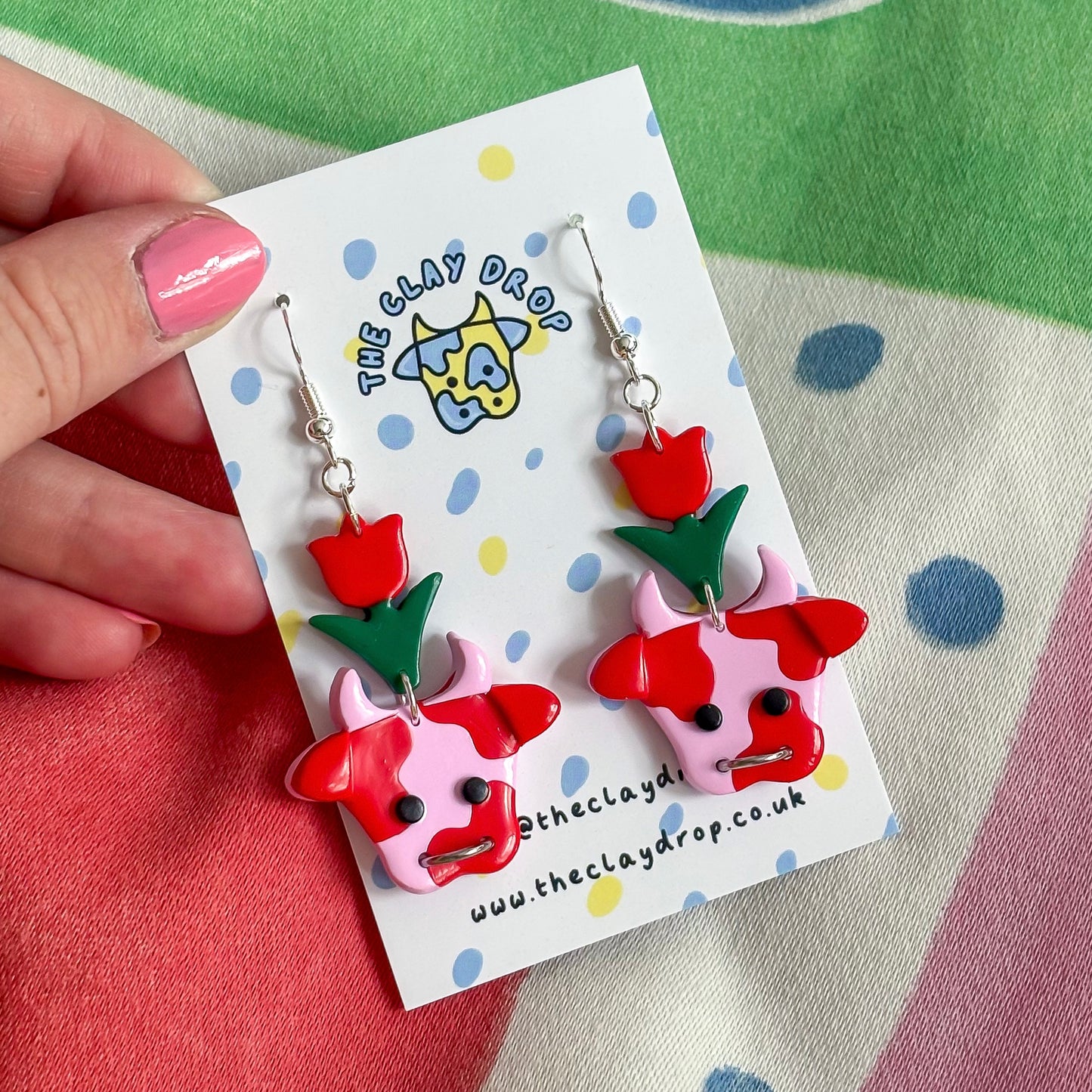 Pink & Red Flower Cows
