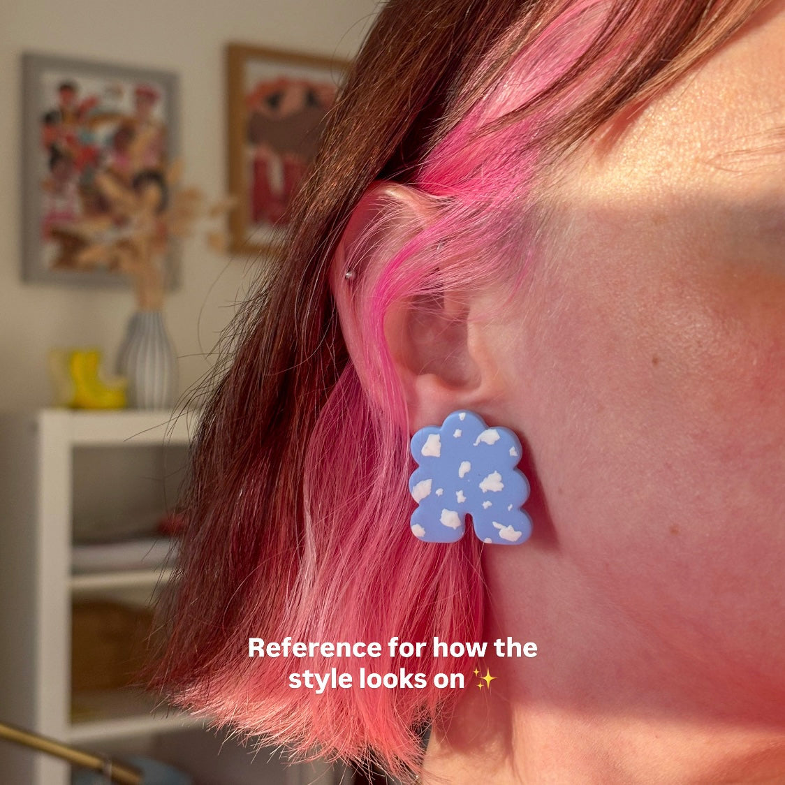 Regular Puffy Arch Studs - Mint & Lilac