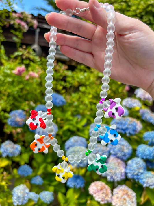 Rainbow Cows Necklace
