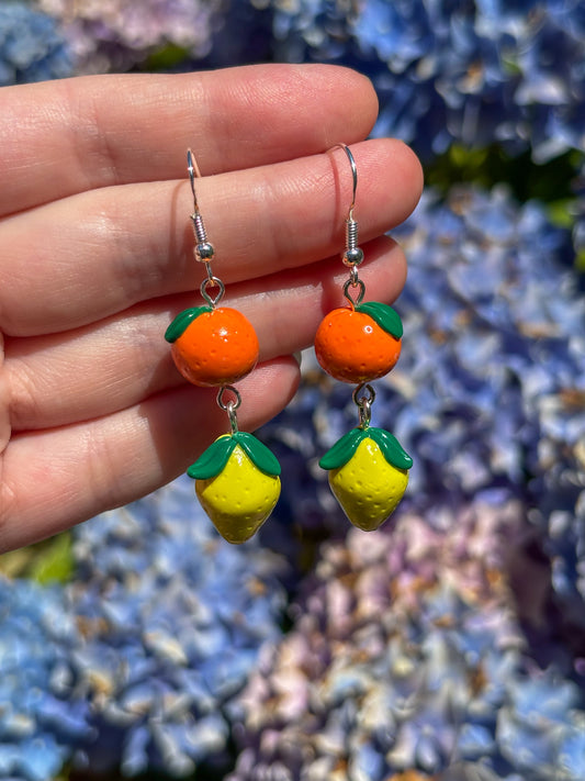 Lemon + Orange Earrings