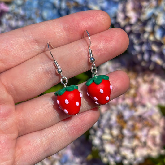 Red Strawberry Earrings