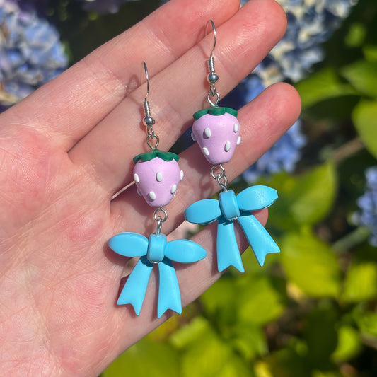 Strawberry Ribbon Earrings