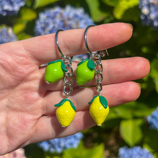 Lemon + Lime Hoop Earrings