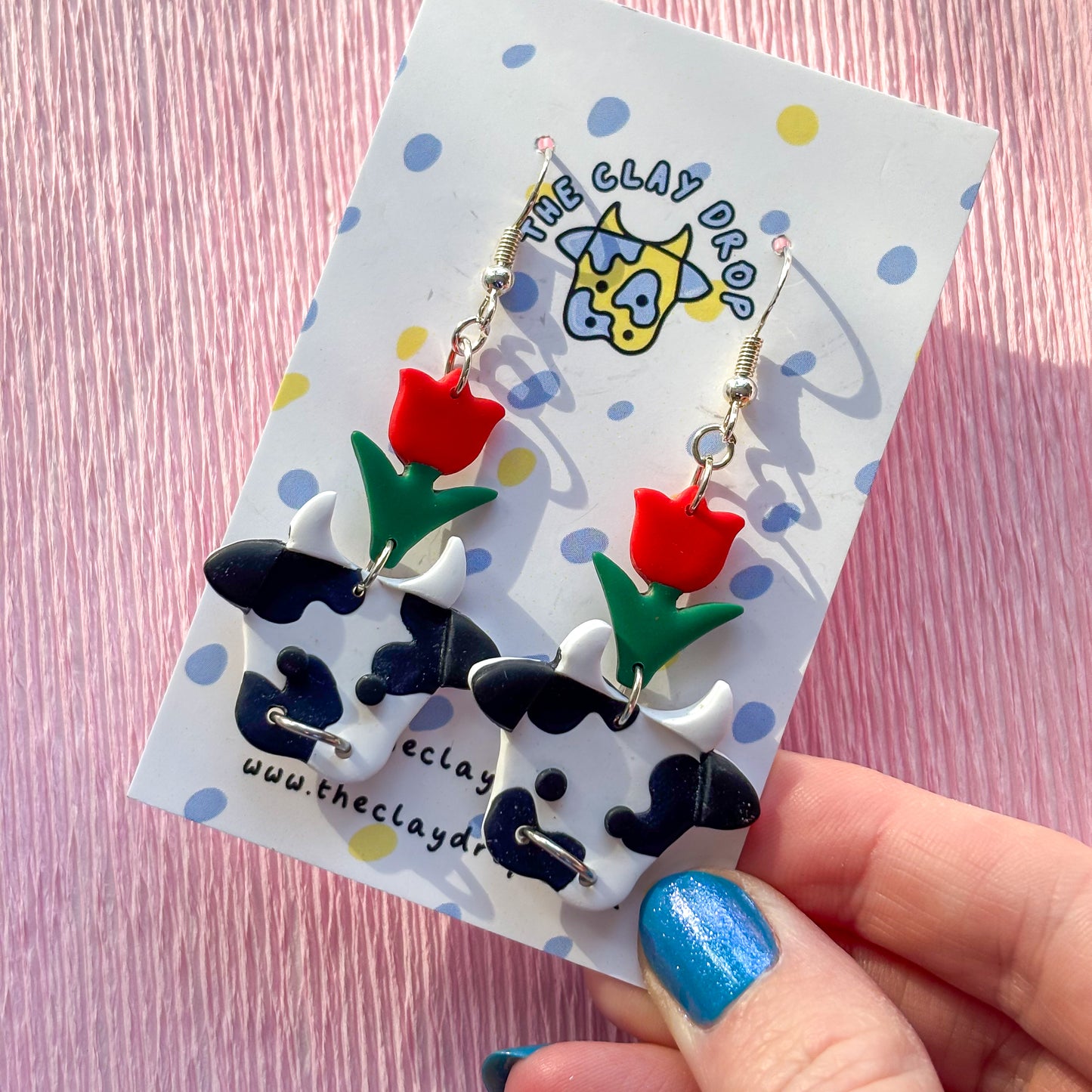 Mini Tulip Cows - Black, White & Red