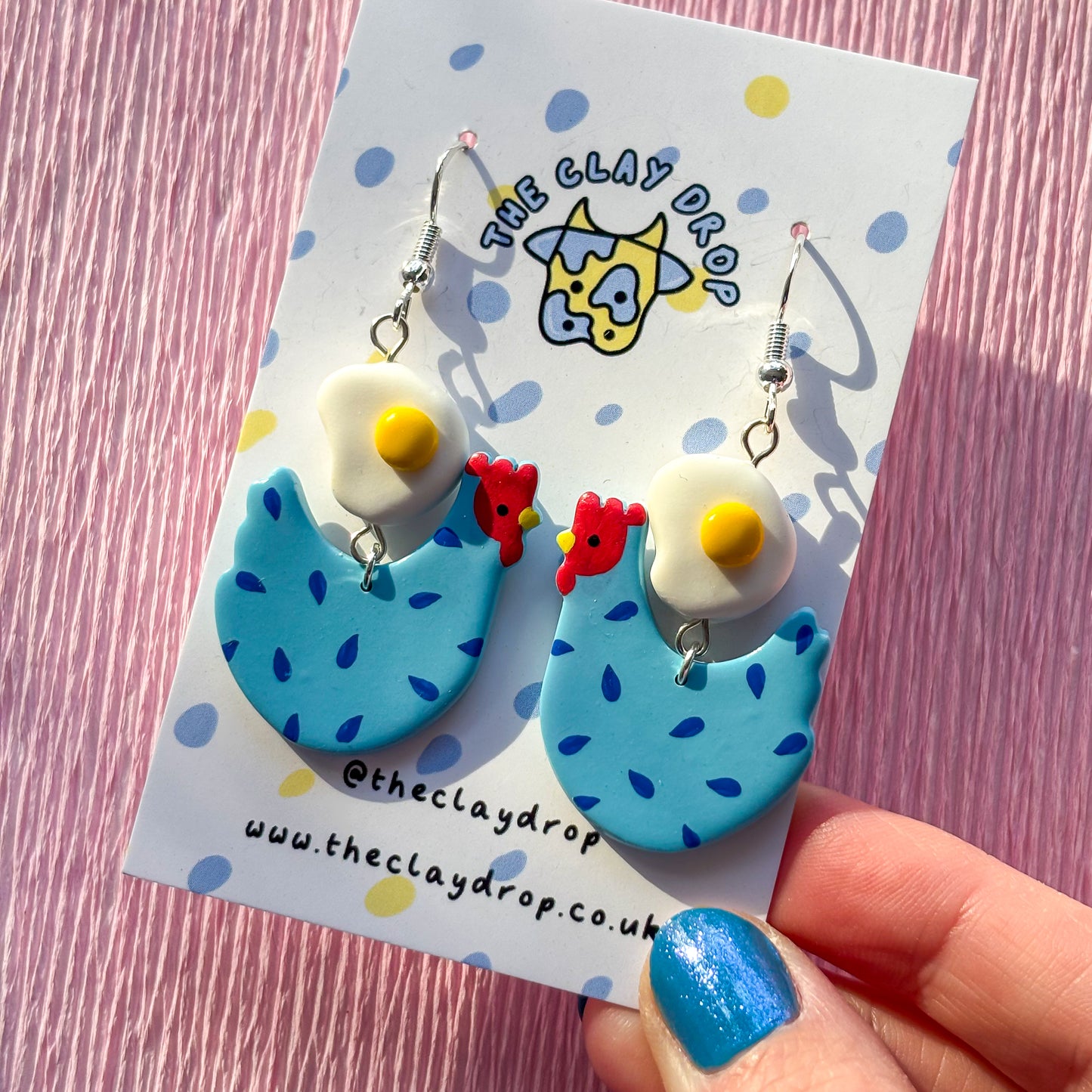 Fried Egg Chickens - Blue & Red