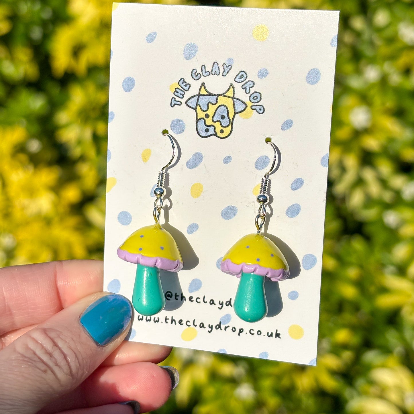 Mushrooms - Zinc Yellow, Lilac & Turquoise