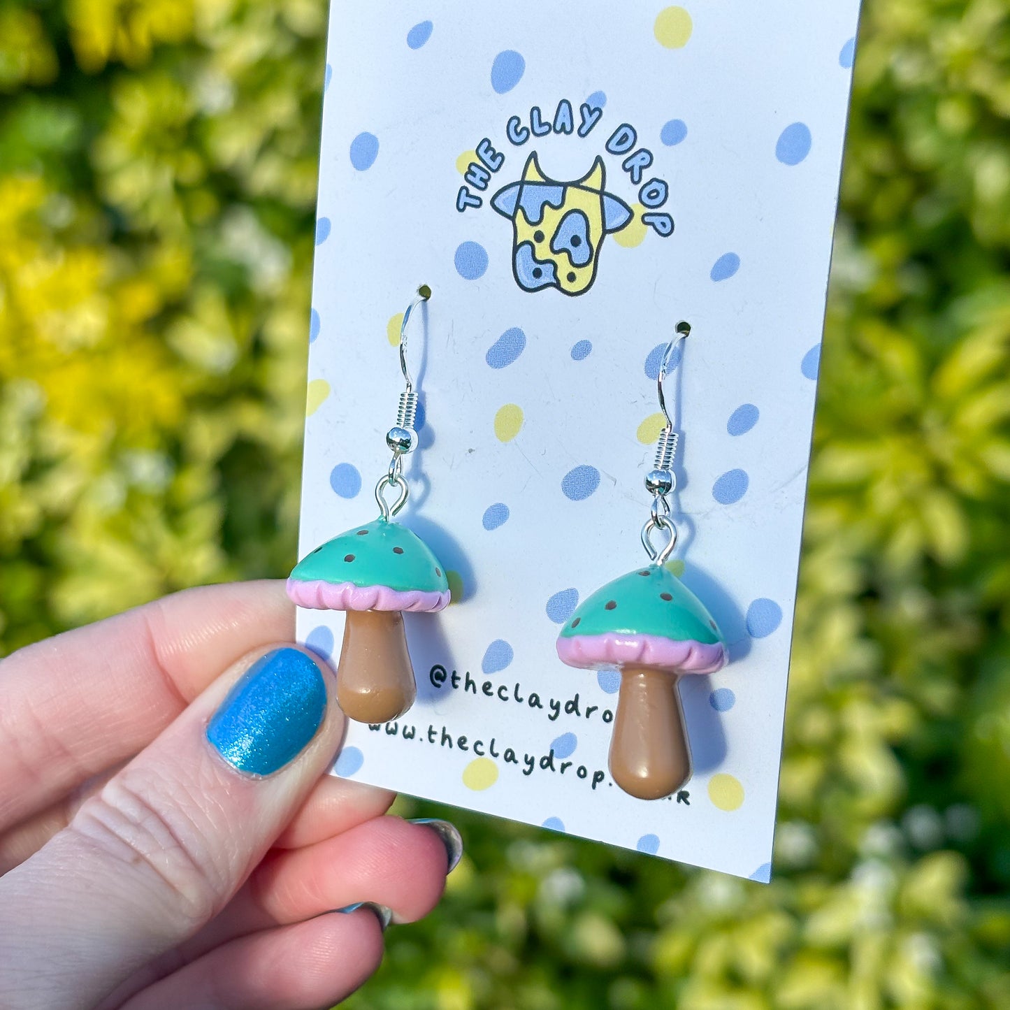 Mushrooms - Emerald, Pink & Brown