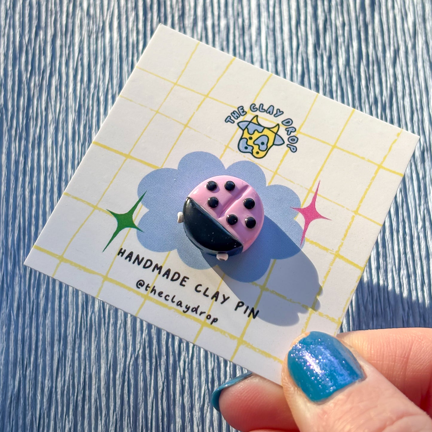 Ladybird Pin - Baby Pink