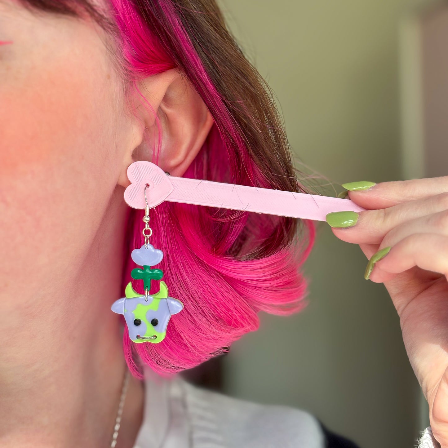 Lilac & Lime Flower Cows