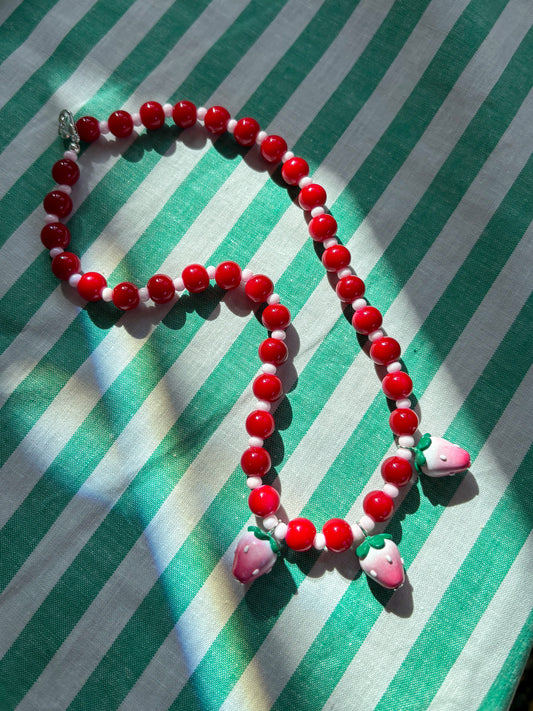 Strawberry Trio Necklace
