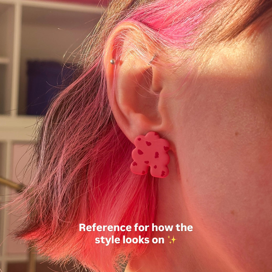 Mini Puffy Arch Studs - Powder Blue & Brown