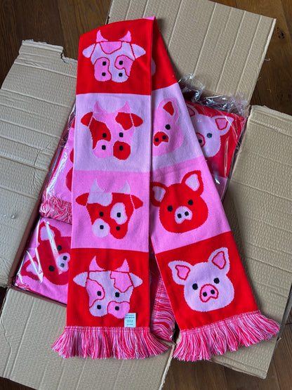Farmyard Flip Illustrated Scarf