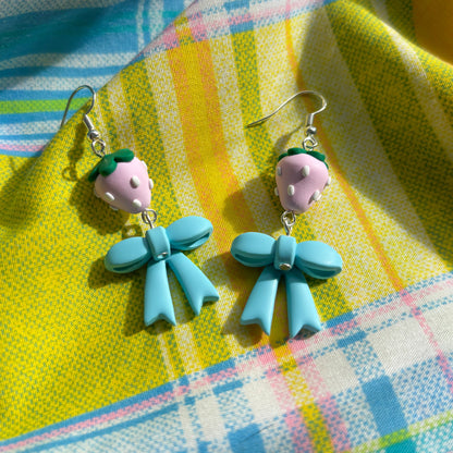 Strawberry Ribbon Earrings