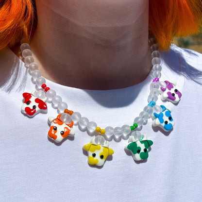 Rainbow Cows Necklace