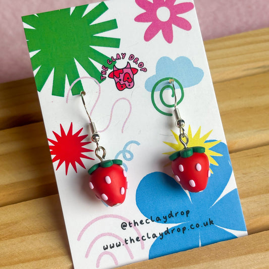 Red Strawberry Earrings