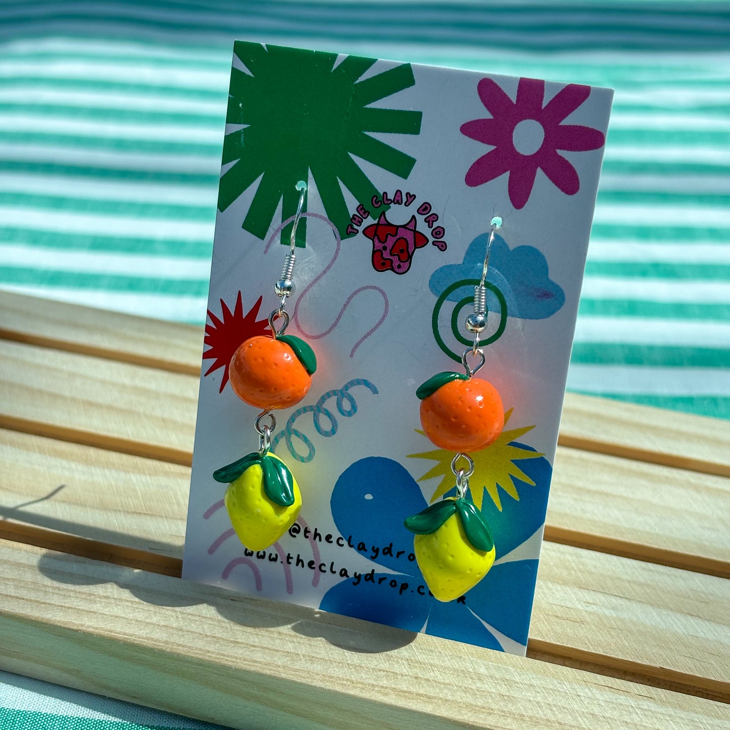 Lemon + Orange Earrings