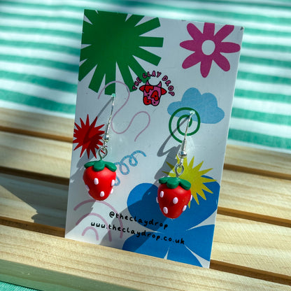 Red Strawberry Earrings