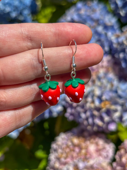 Red Strawberry Earrings