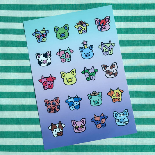 Party Pals A5 Print