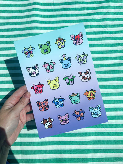 Party Pals A5 Print