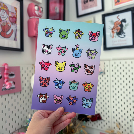 Party Pals A5 Print