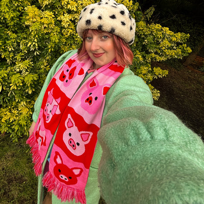 Farmyard Flip Illustrated Scarf - PREORDER