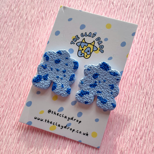Regular Puffy Arch Studs - Blue & Cobalt