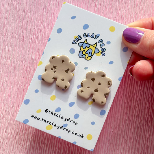 Mini Puffy Arch Studs - Light & Dark Brown