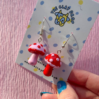 Mushrooms - Pink & Red