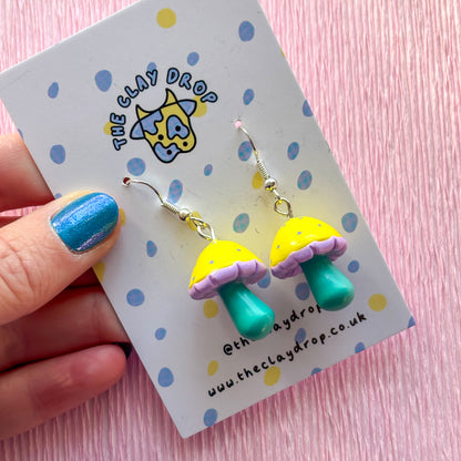 Mushrooms - Zinc Yellow, Lilac & Turquoise