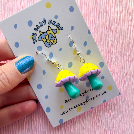 Mushrooms - Zinc Yellow, Lilac & Turquoise