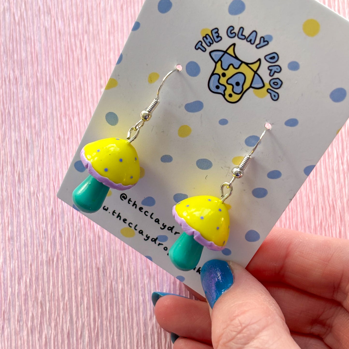 Mushrooms - Zinc Yellow, Lilac & Turquoise