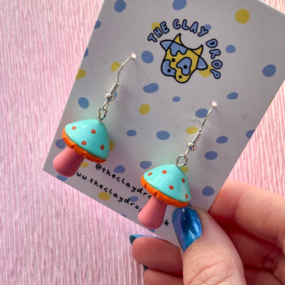 Mushrooms - Duck Egg, Orange & Coral