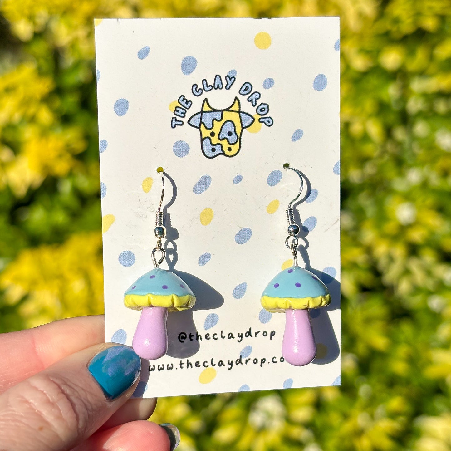 Mushrooms - Blue, Yellow & Lavender