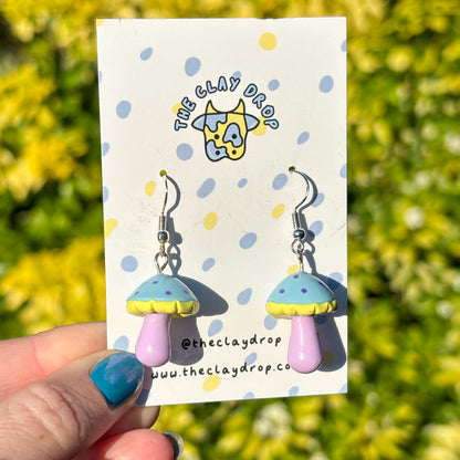 Mushrooms - Blue, Yellow & Lavender