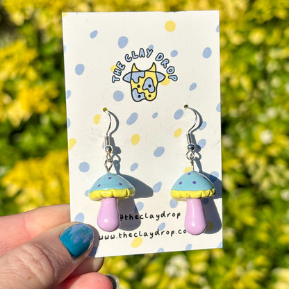 Mushrooms - Blue, Yellow & Lavender