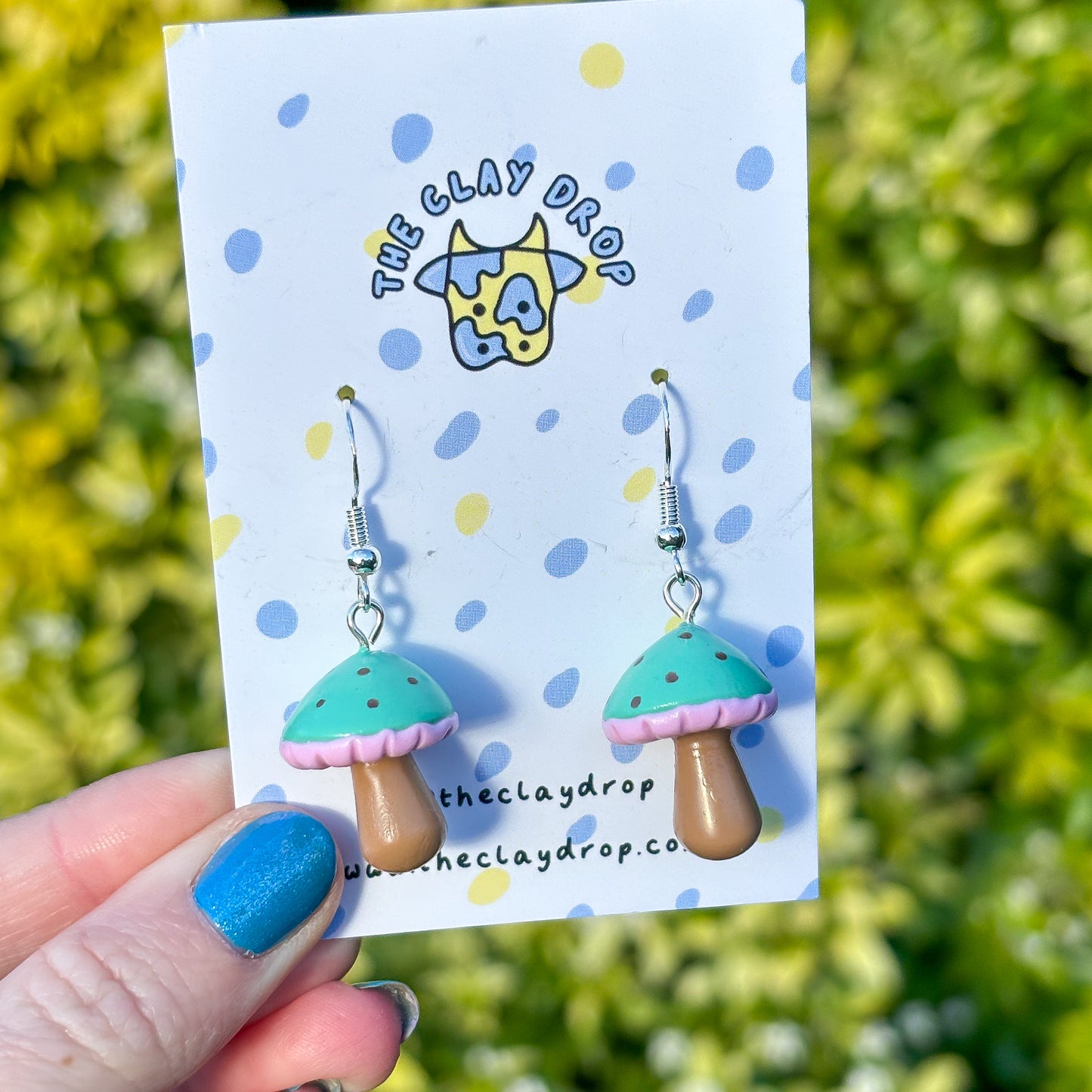 Mushrooms - Emerald, Pink & Brown