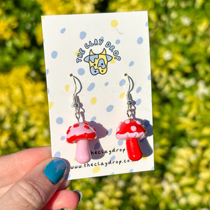 Mushrooms - Pink & Red