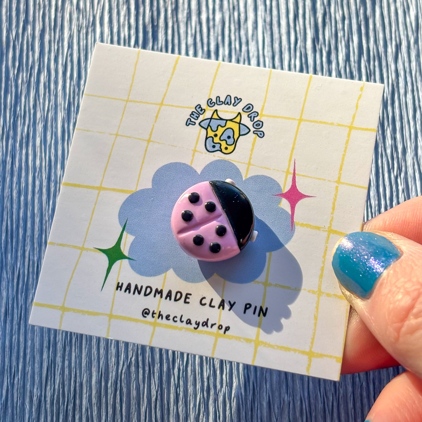Ladybird Pin - Baby Pink