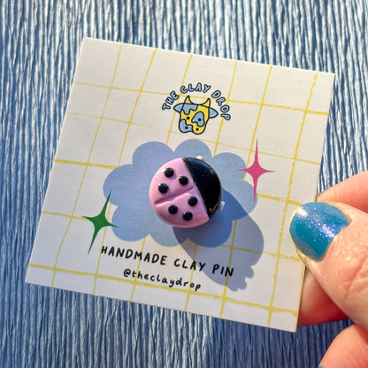 Ladybird Pin - Baby Pink