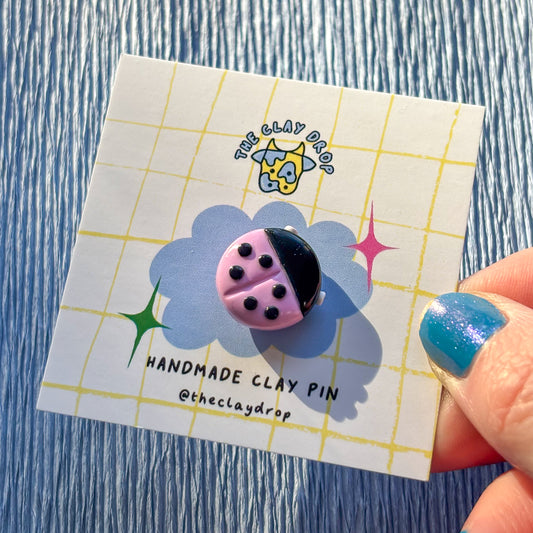 Ladybird Pin - Baby Pink