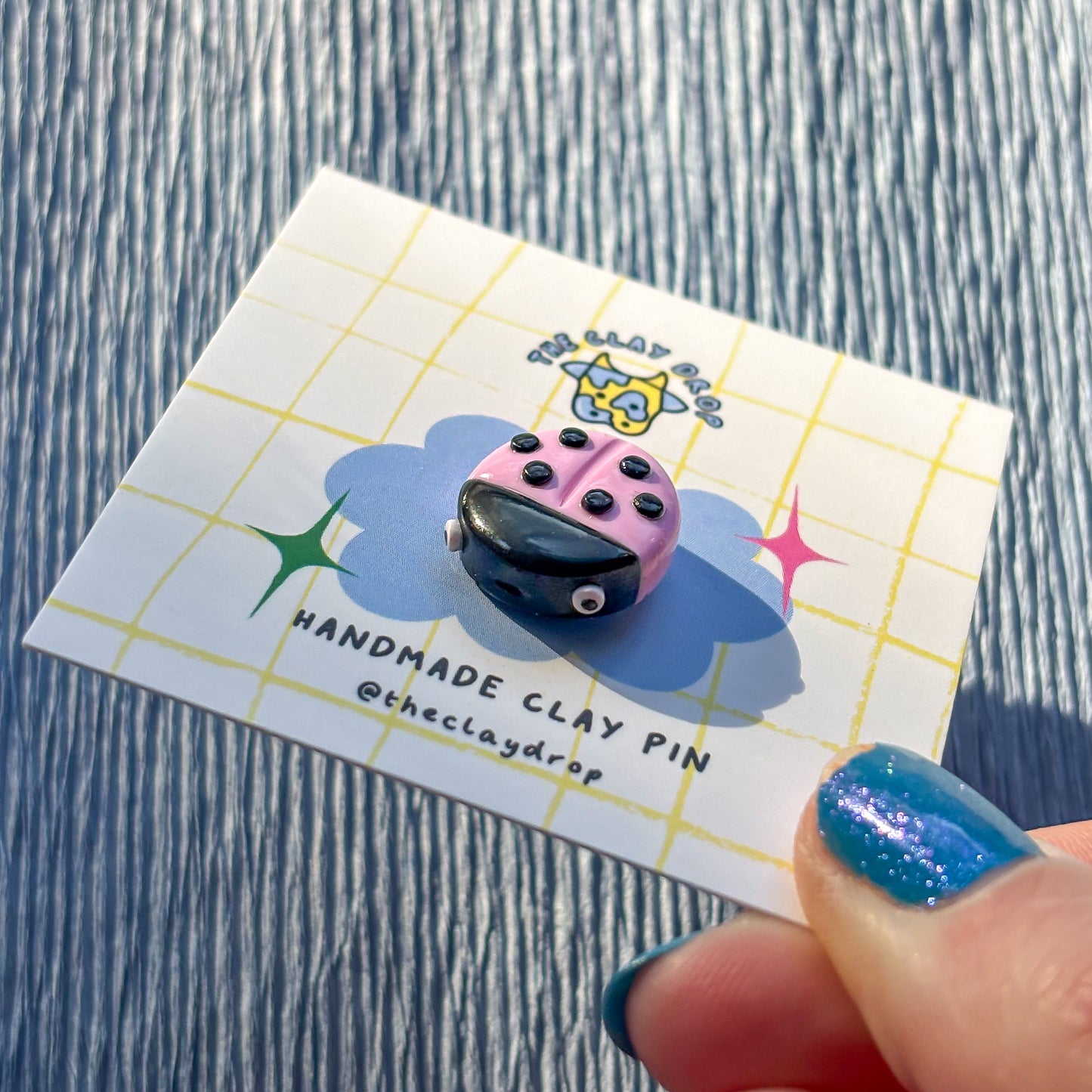 Ladybird Pin - Baby Pink