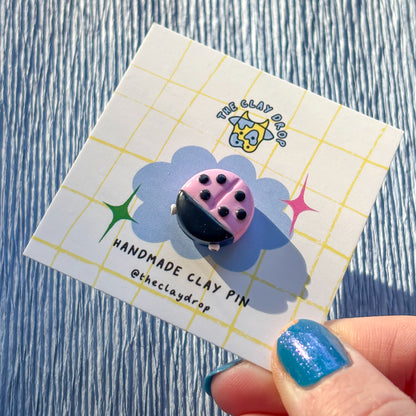 Ladybird Pin - Baby Pink