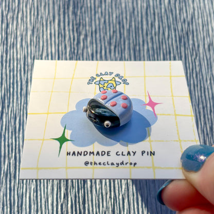 Ladybird Pin - Blue & Pink