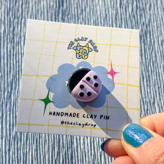 Ladybird Pin - Lilac