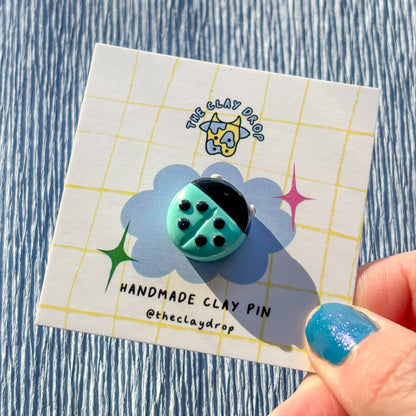 Ladybird Pin - Turquoise