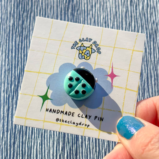 Ladybird Pin - Turquoise