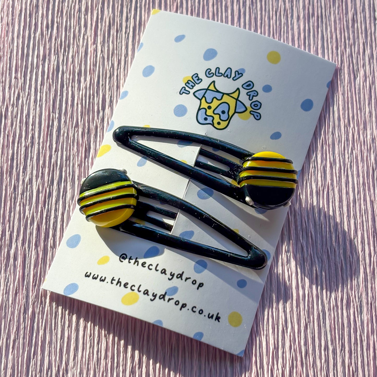 Bee Hair Clips - Black