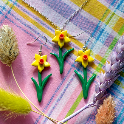 Yellow Daffodil Earrings