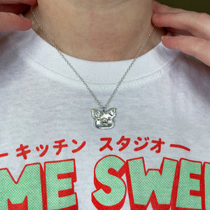 Fine Silver Pig Necklace (Small)